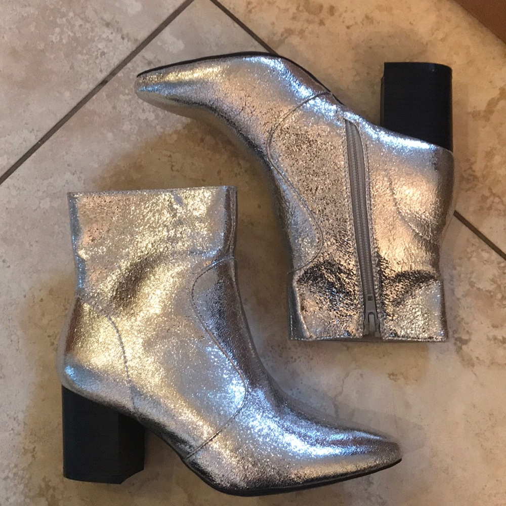 Silver booties
